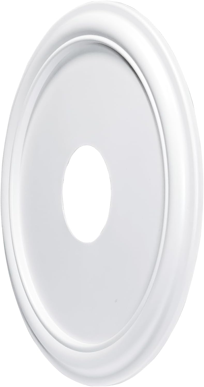 ELFCAB Molded Nylon Ceiling Medallion for Light Fixtures and Ceiling Fans White 16"OD x 4"ID x 3/4"P (Fits Canopies up to 12-3/8") - Image 3